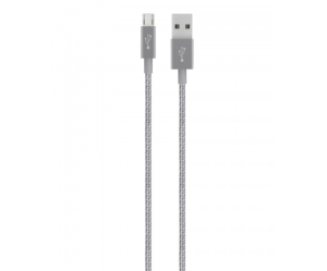 CABLE PREM USB A-MICRO GRIS