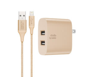 CARGADOR DUAL AC 24W BLANCO